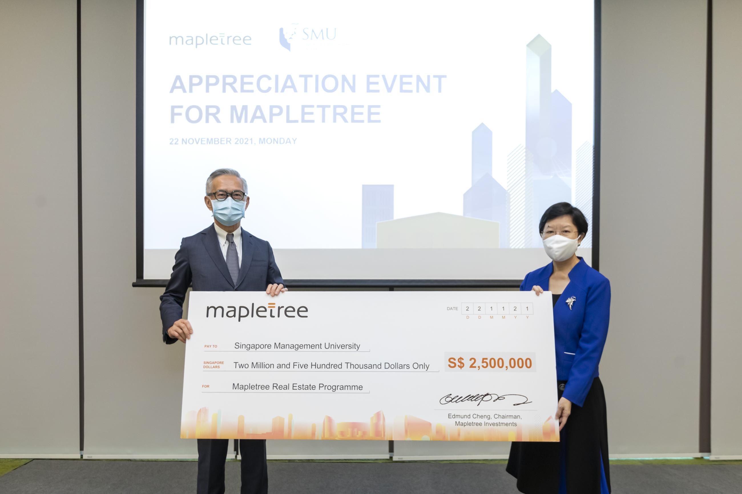 Mapletree Real Estate Programme at SMU enhanced with S2.5 million